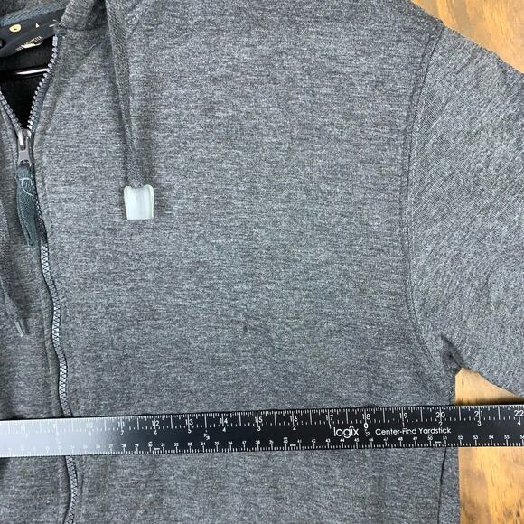 Access Womens Sweater Gray Hoodie Full Zip Body Warmer Comfort Large - Picture 8 of 12